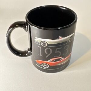 Chevrolet Corvette C1 Coffee Mug 1953-1962 Classic Car Black Ceramic Tea Cup